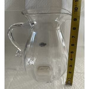 Vintage BLENKO 10" 96 Oz Pitcher Clear NWT